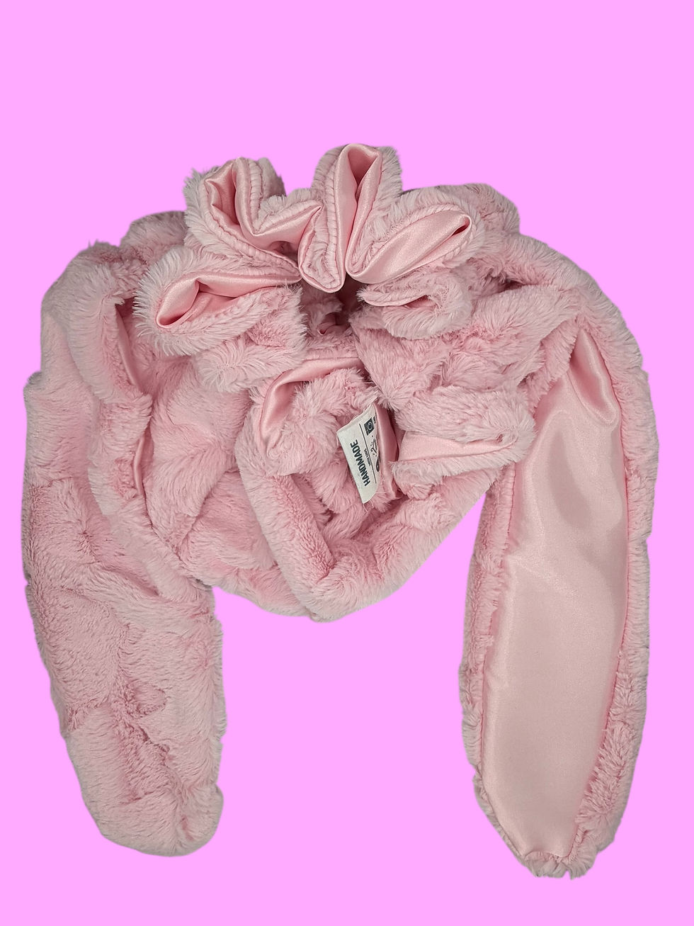Thumbnail: Cotton Candy  Long Ear Luxe Fur Bonnet