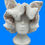 Thumbnail: Handmade White Sherpa Dire Wolf Bonnet: Satin Lined Animal Bonnet