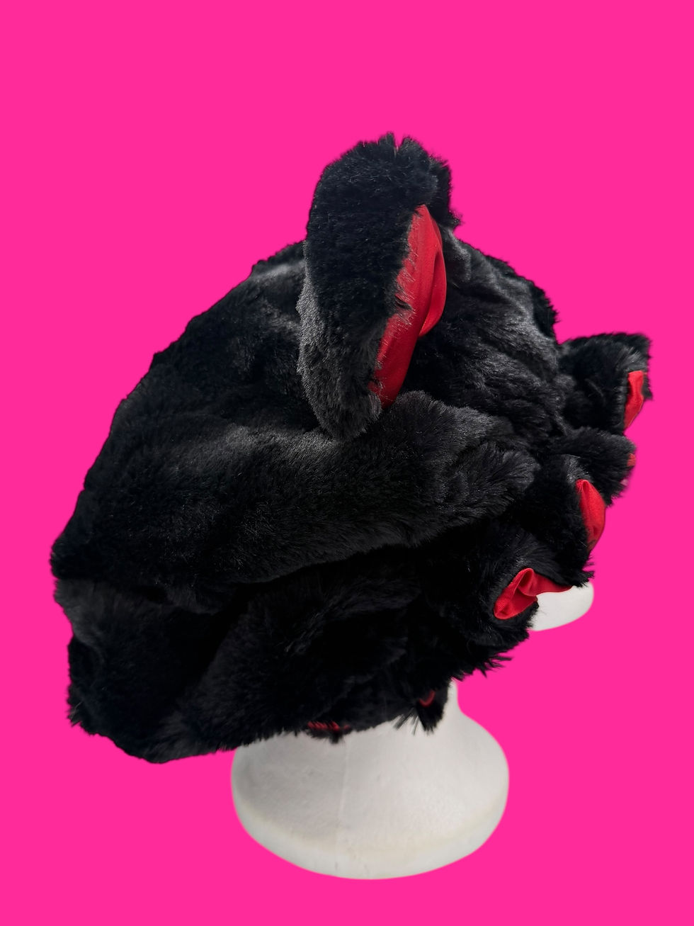 Thumbnail: Black Bear Faux Luxe Fur Bonnet