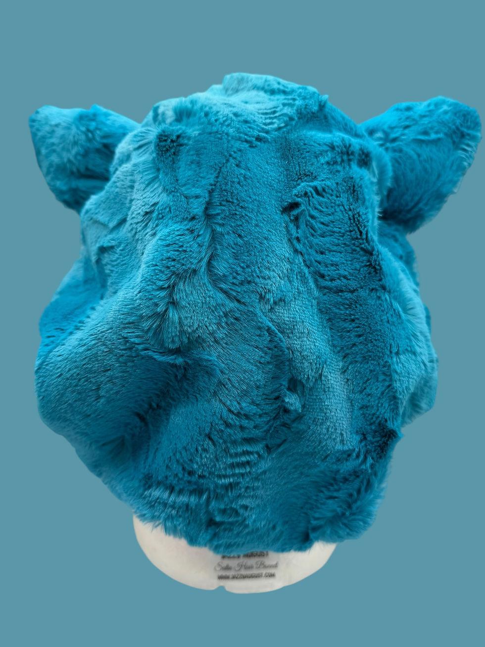 Thumbnail: Peacock Blue Cat Faux Luxe Fur Bonnet