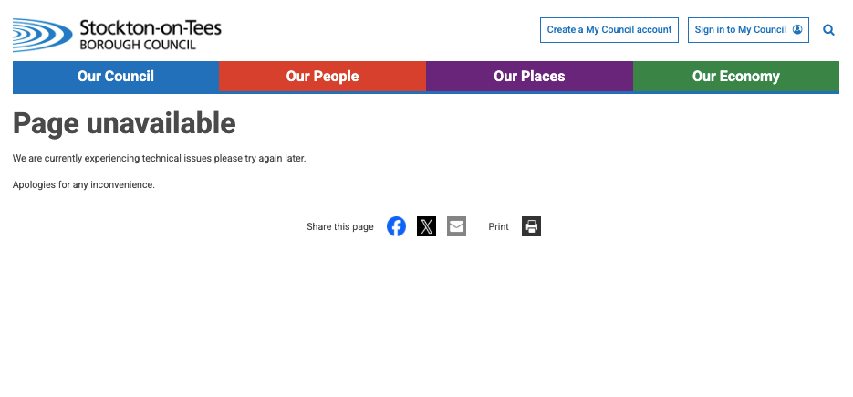 The Stockton Council Article regarding Alison Sutherland is now 'missing' after its claimed a request by Hartlepool Borough Council was made for it to be taken down