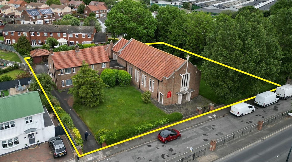 An aerial view of the site according to the sales particulars.