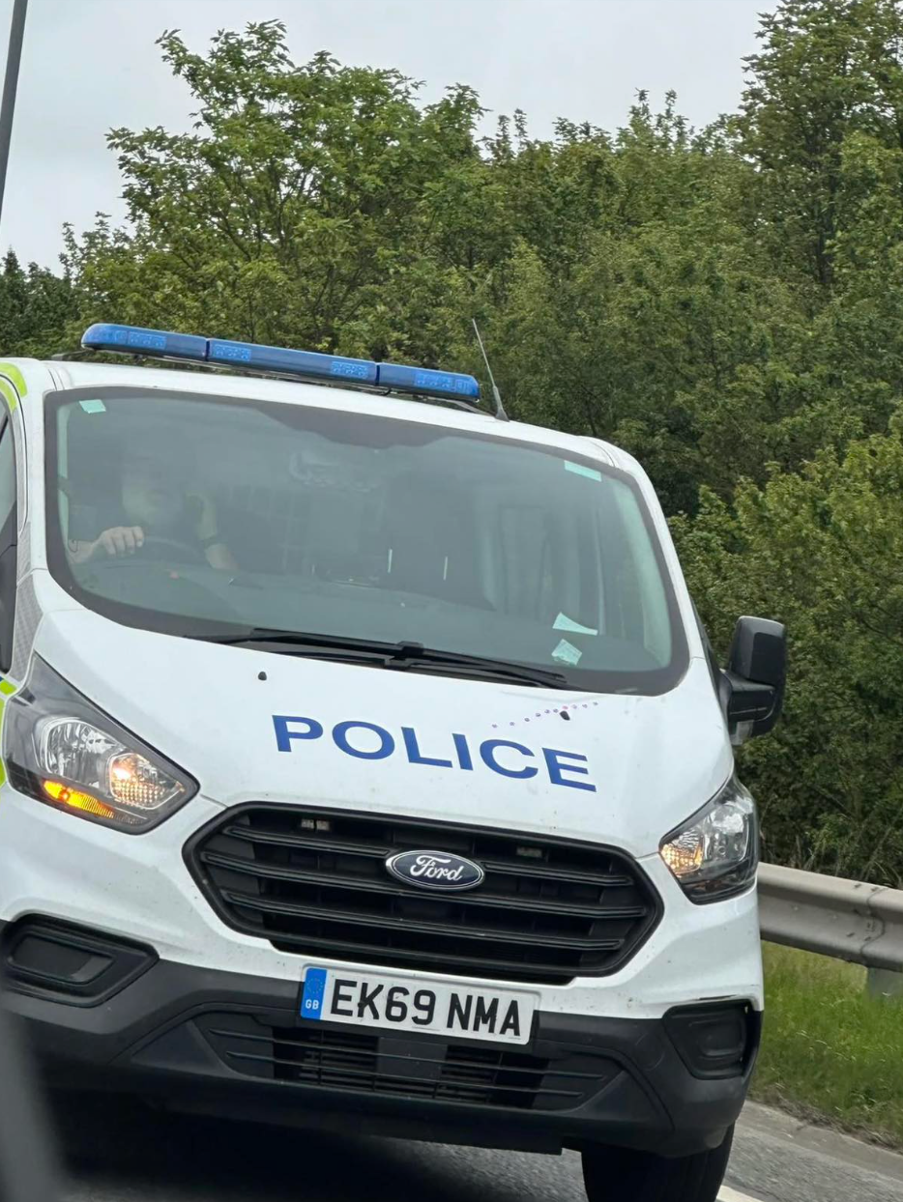 The officer was caught allegedly using a mobile phone whilst driving on the A19 on Teesside