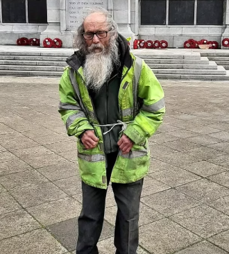 Brian Wilkins, pictured on one of his usual feeding routes