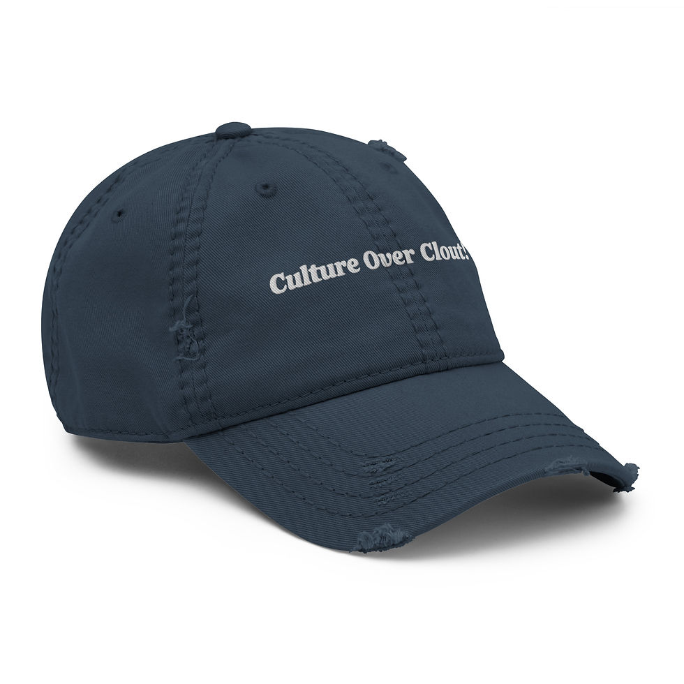 Thumbnail: Culture Over Clout - ACBB Culture Distressed Dad Hat