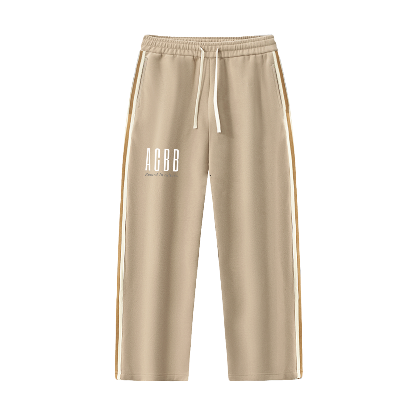 Contrast Side-Stripe Straight-Leg Pants