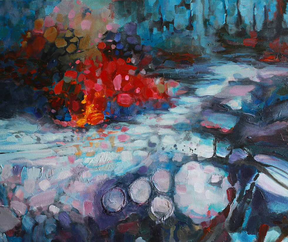 Fire & Ice, acrylic on canvas, 2014, 20 x 24 in *sold*