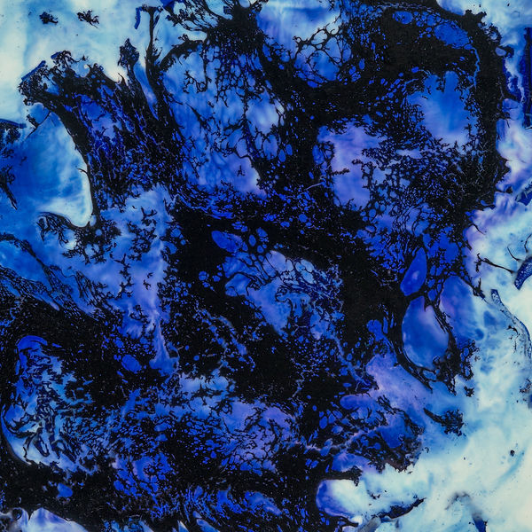 Blue / Ocean Encaustic Artpiece, Wall Sculpture, Encaustic Art By Laura Anderson - Evoke Art Studio