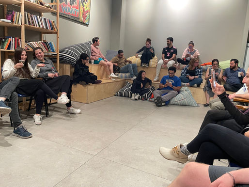 Geopolitischer Workshop - Taglit-Onward-Freiwilligengruppe - 25.01.05 @Spot Hostel in Tel Aviv