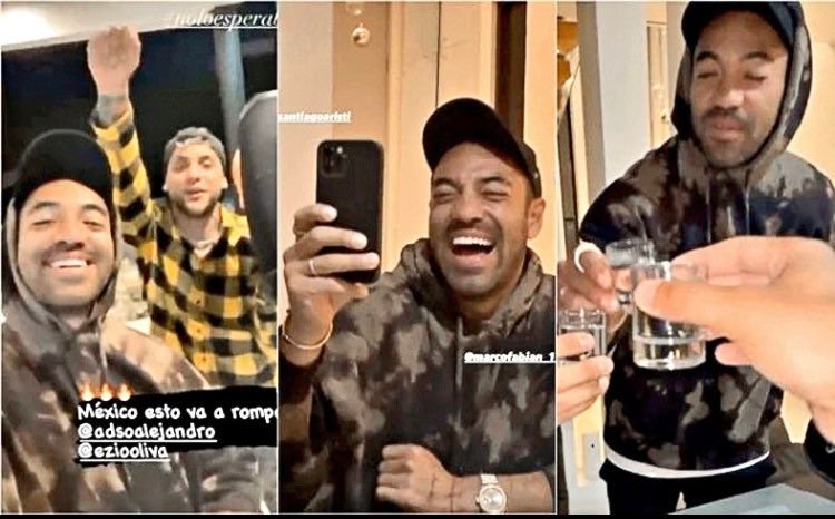 Marco Fabian en fiesta pese a protocolo de salud por la Liga MX