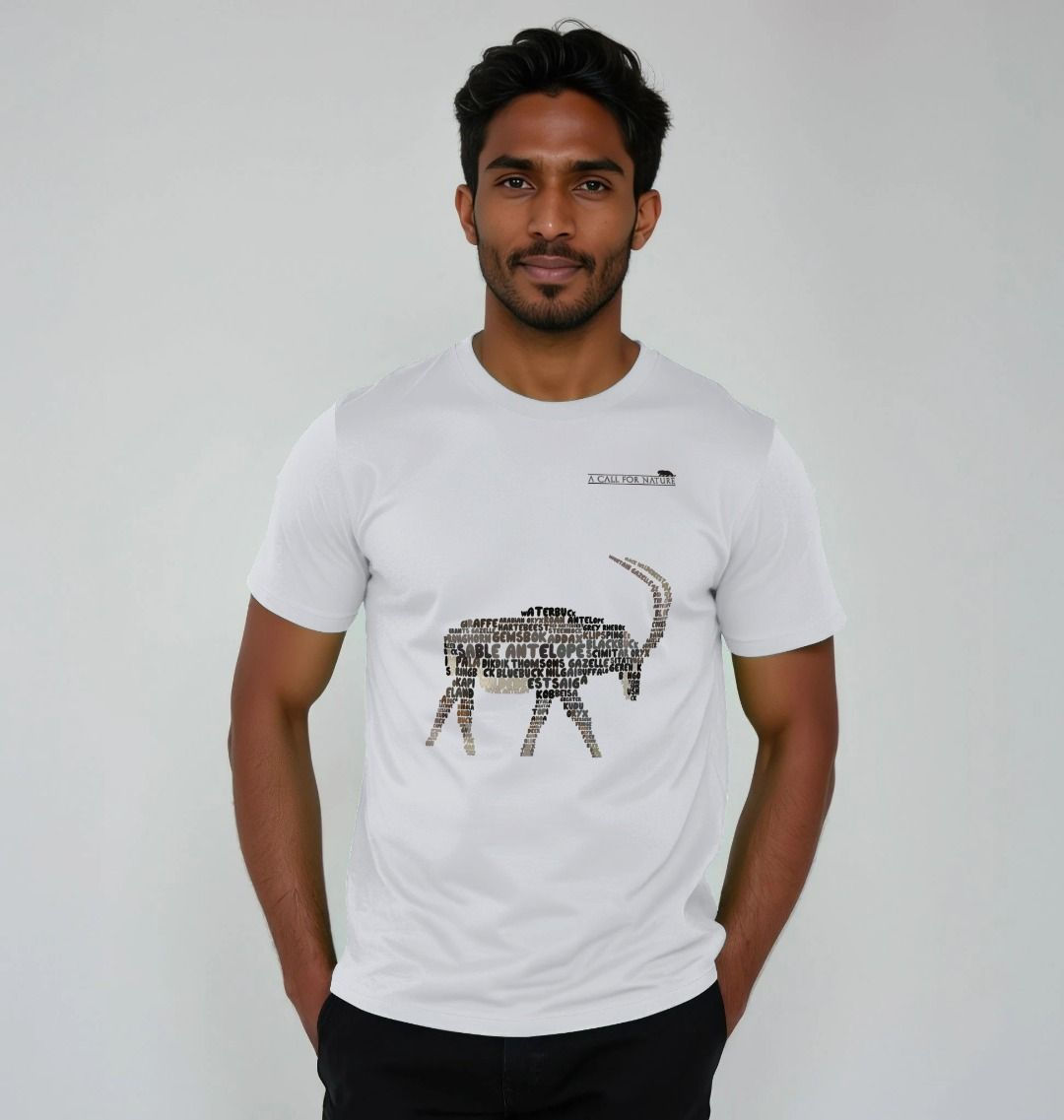 Sable Antelope Word Cloud Men's Tshirt