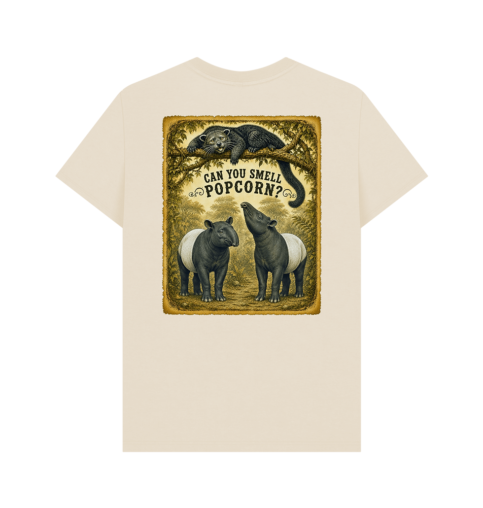Thumbnail: Can You Smell Popcorn? Binturong and Malayan Tapir Unisex Tshirt