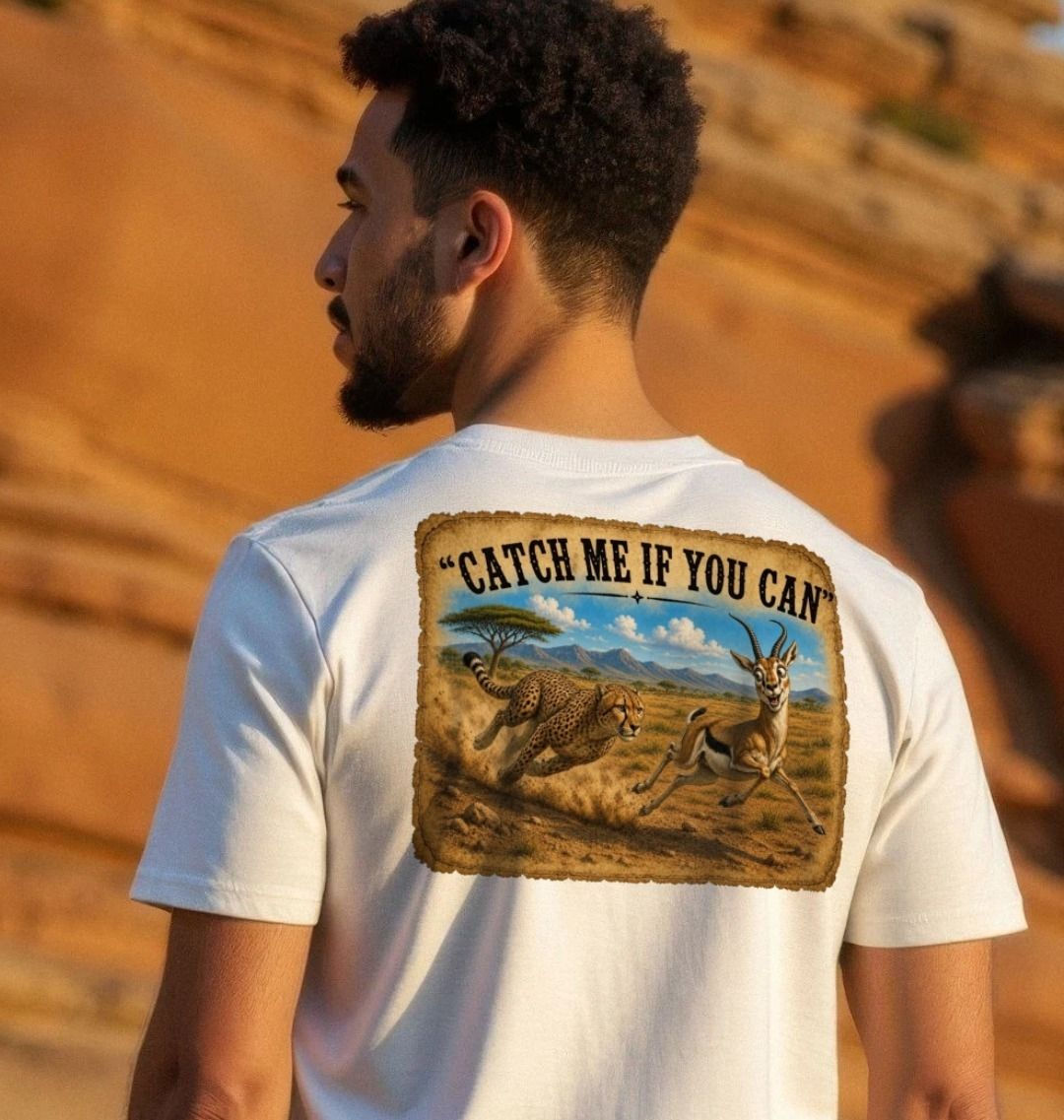 Catch Me If You Can Cheetah and Gazelle Unisex Tshirt