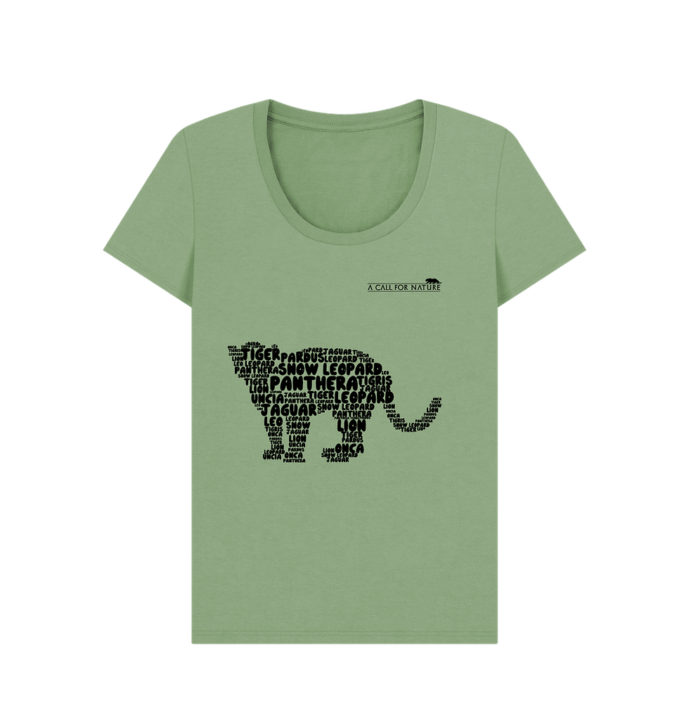 Thumbnail: Jaguar Word Cloud Women's Scoop Neck Tshirt