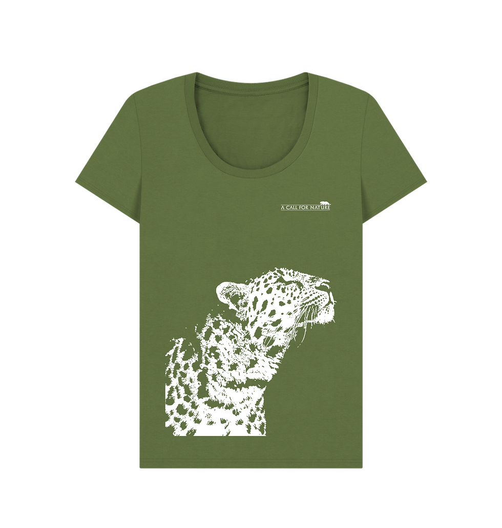 Thumbnail: Amur Leopard Stargazer Women's Scoop Neck Tshirt