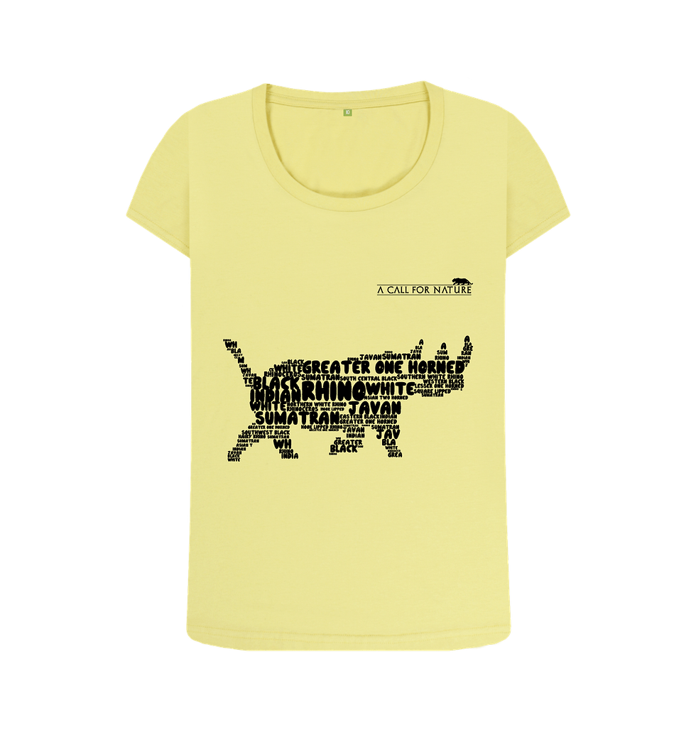 Thumbnail: Black Rhino Word Cloud Women's Scoop Neck Tshirt