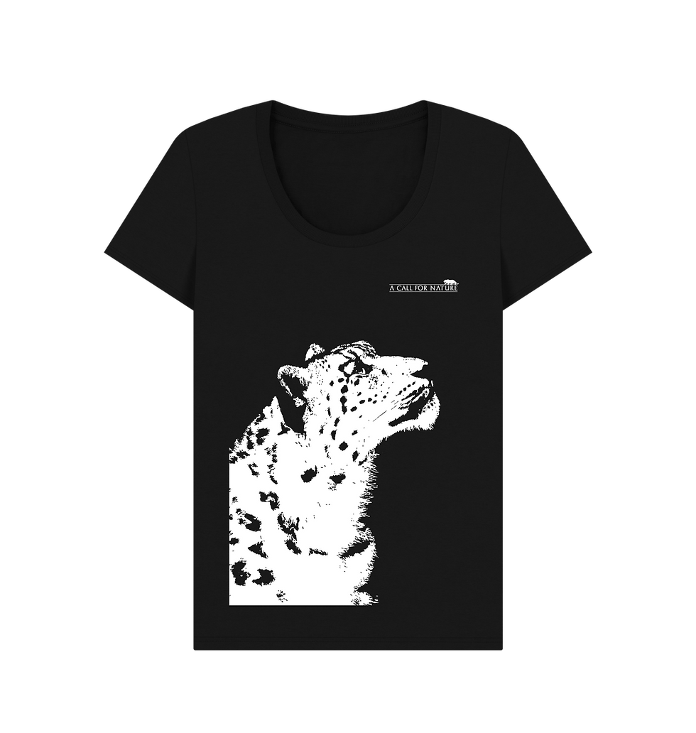 Thumbnail: Snow Leopard Stargazer Women's Scoop Neck Tshirt