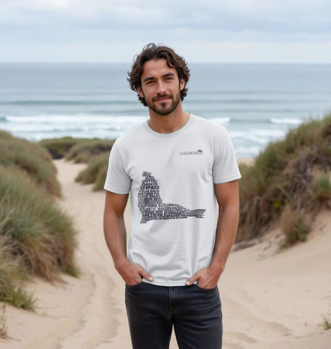 Elephant Seal Word Cloud Men's Tshirt