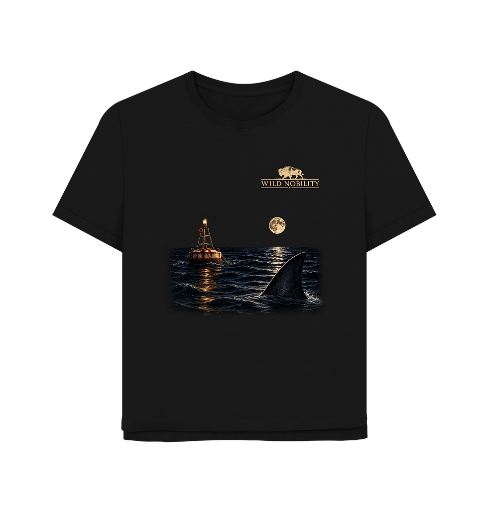 Thumbnail: Amity At Midnight: Shark Ladies Relaxed Fit Tee