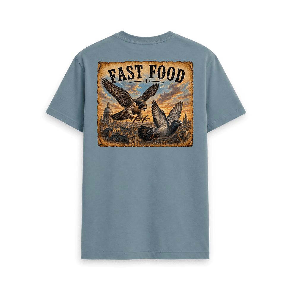 Thumbnail: Fast Food Peregrine Falcon Unisex Tshirt