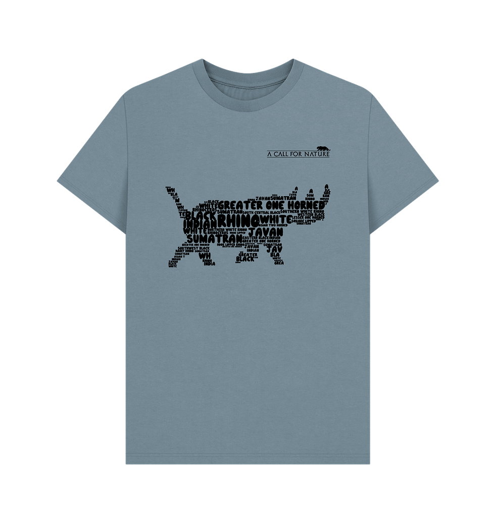 Thumbnail: Black Rhino Word Cloud Men's Tshirt