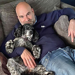 Mike Matthews and his dog