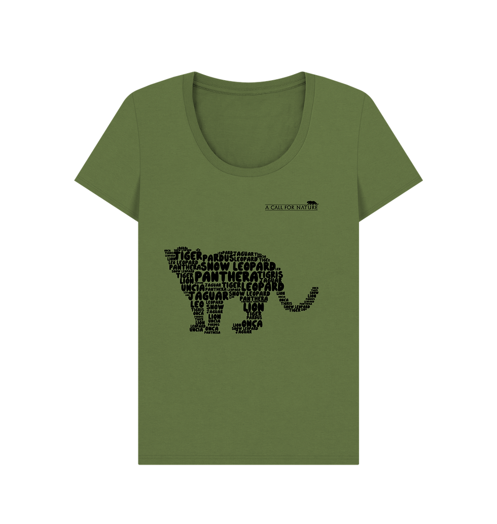 Thumbnail: Jaguar Word Cloud Women's Scoop Neck Tshirt