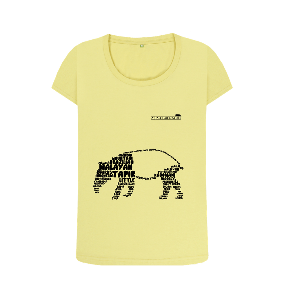 Thumbnail: Malayan Tapir Word Cloud Women's Scoop Neck Tshirt