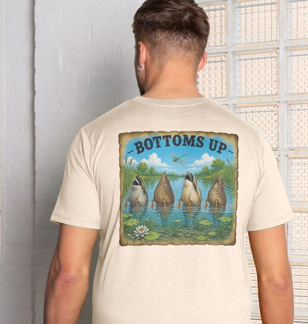 Thumbnail: Bottoms Up Feeding Ducks Unisex Tshirt