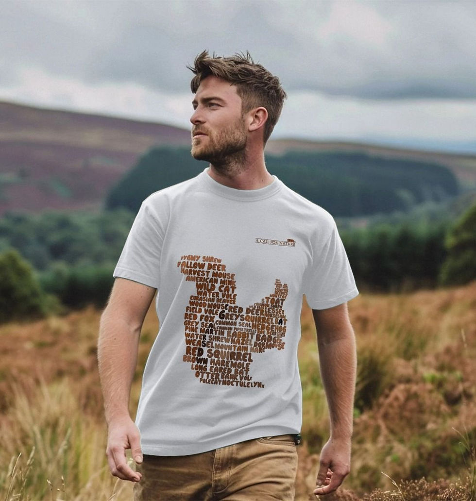 Thumbnail: Red Squirrel Word Cloud Men's Tshirt
