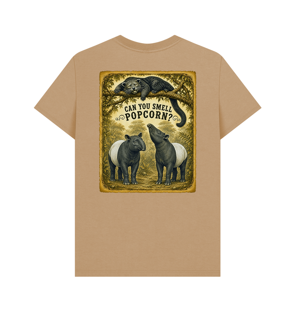 Thumbnail: Can You Smell Popcorn? Binturong and Malayan Tapir Unisex Tshirt