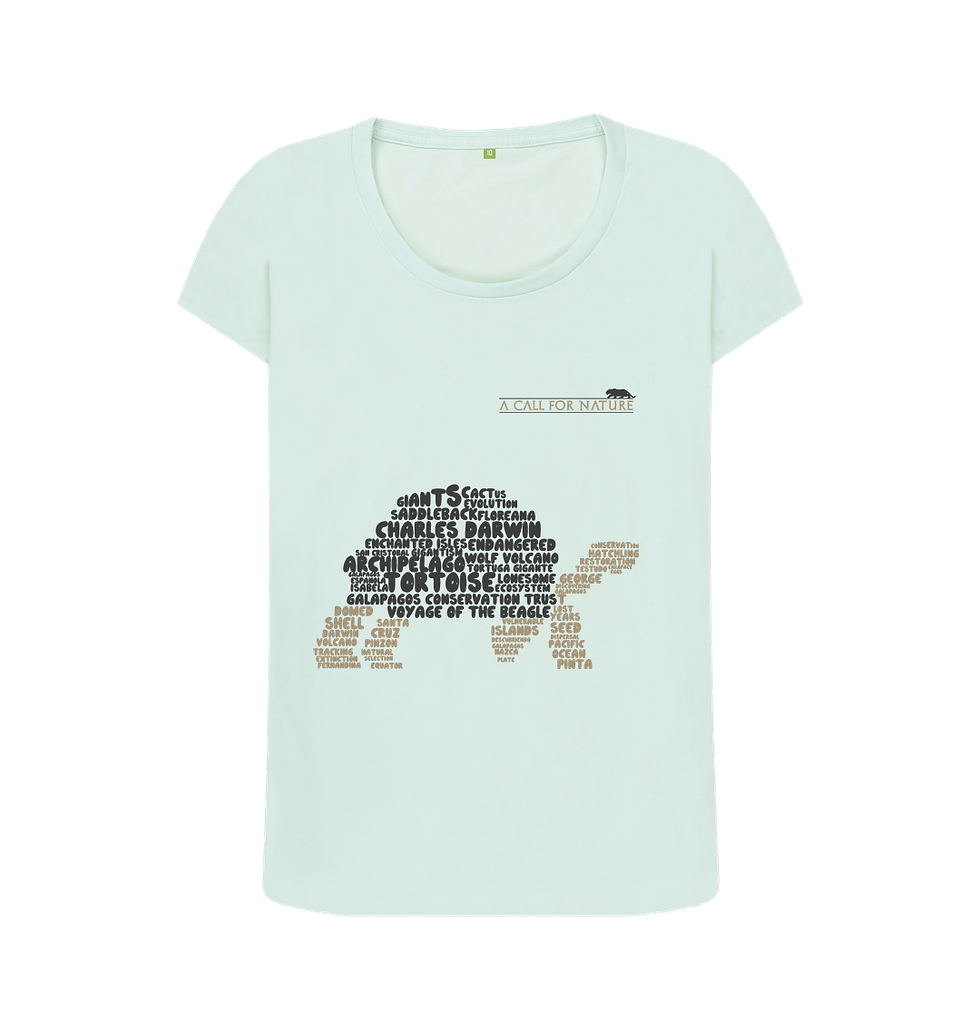 Thumbnail: Giant Tortoise Word Cloud Women's Scoop Neck Tshirt