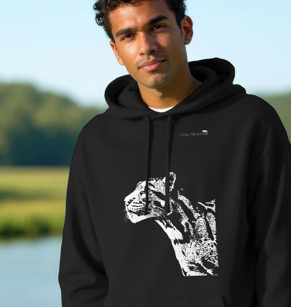 Thumbnail: Clouded Leopard Stargazer Unisex Hoodie
