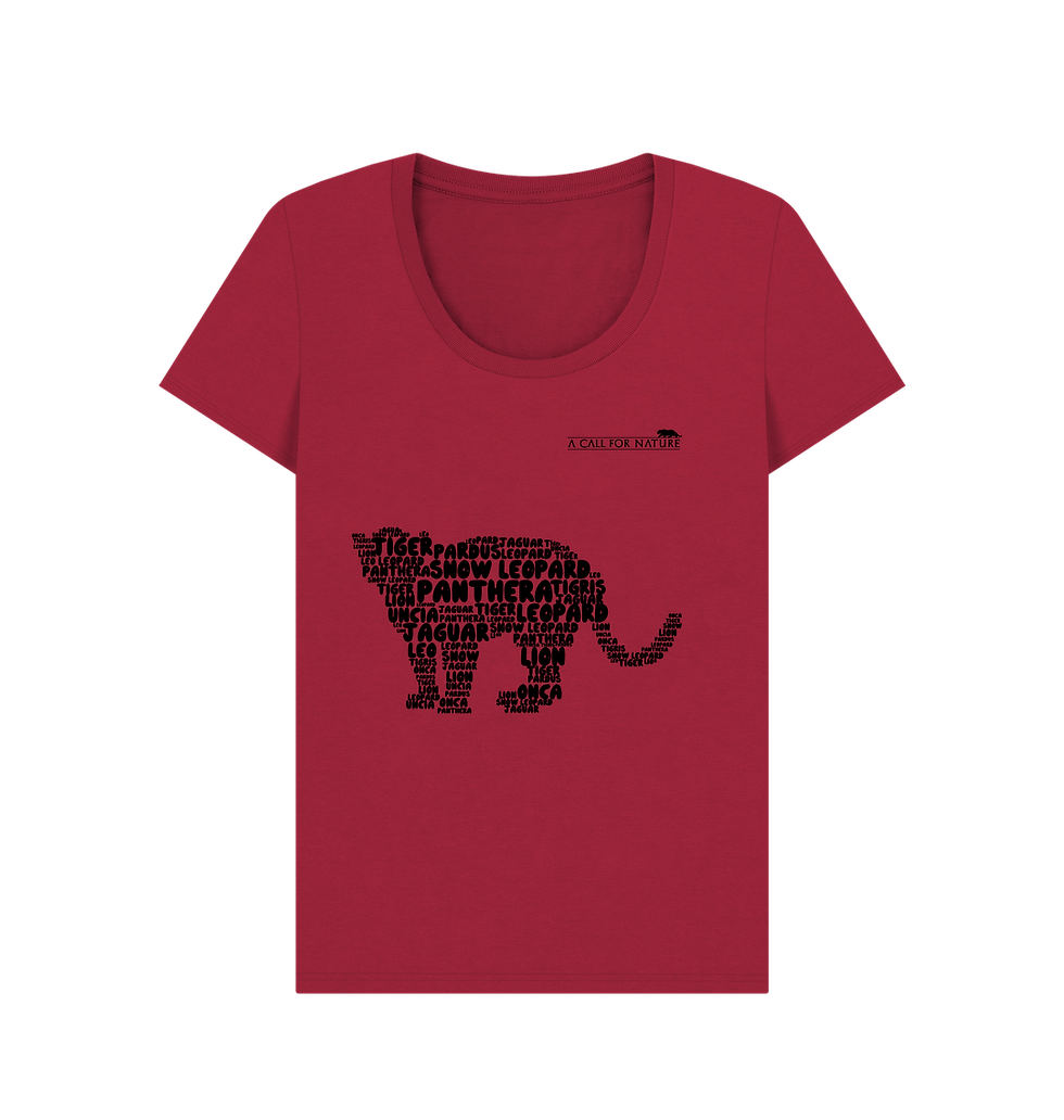 Thumbnail: Jaguar Word Cloud Women's Scoop Neck Tshirt