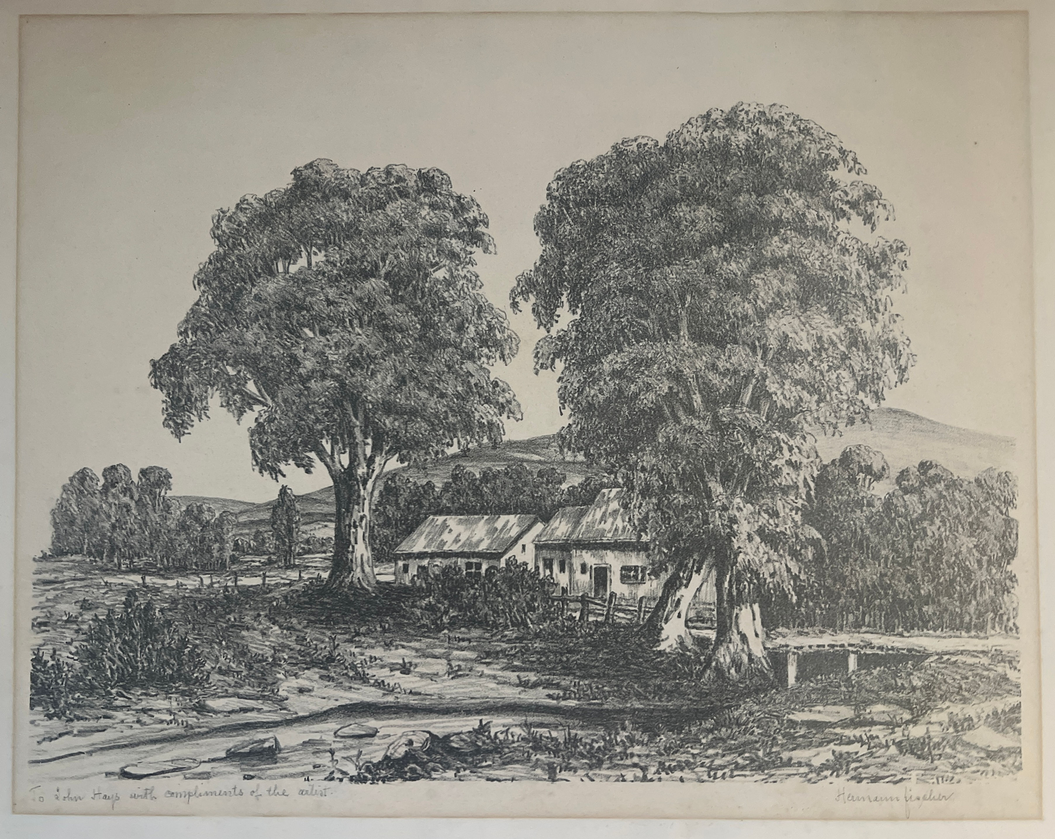 Signed Sketch by Hermann Fischer