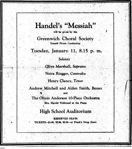 1927 concert advertisement