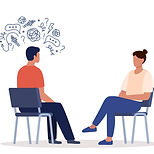 Therapist with a client