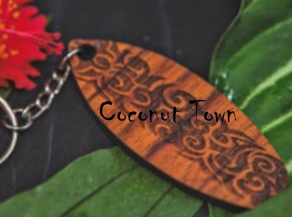 COCONUT TOWN™️ Koa Keychain from Hawaii