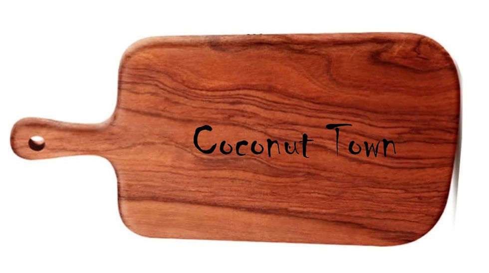 COCONUT TOWN™️ Beautiful Hardwood 5" x 12" Cutting Board