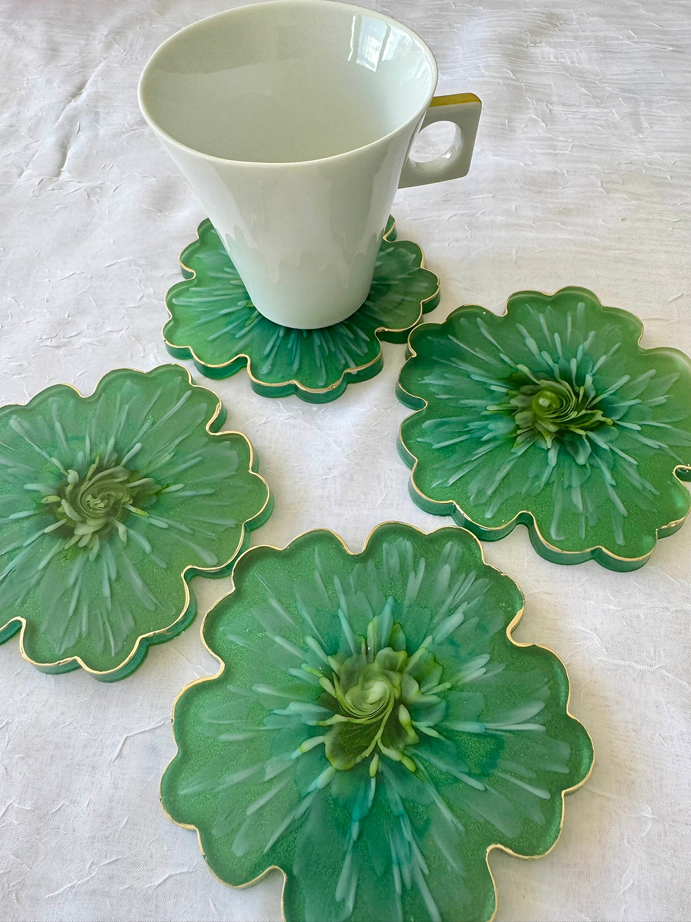 Thumbnail: Flower Coaster (large / set of 4)