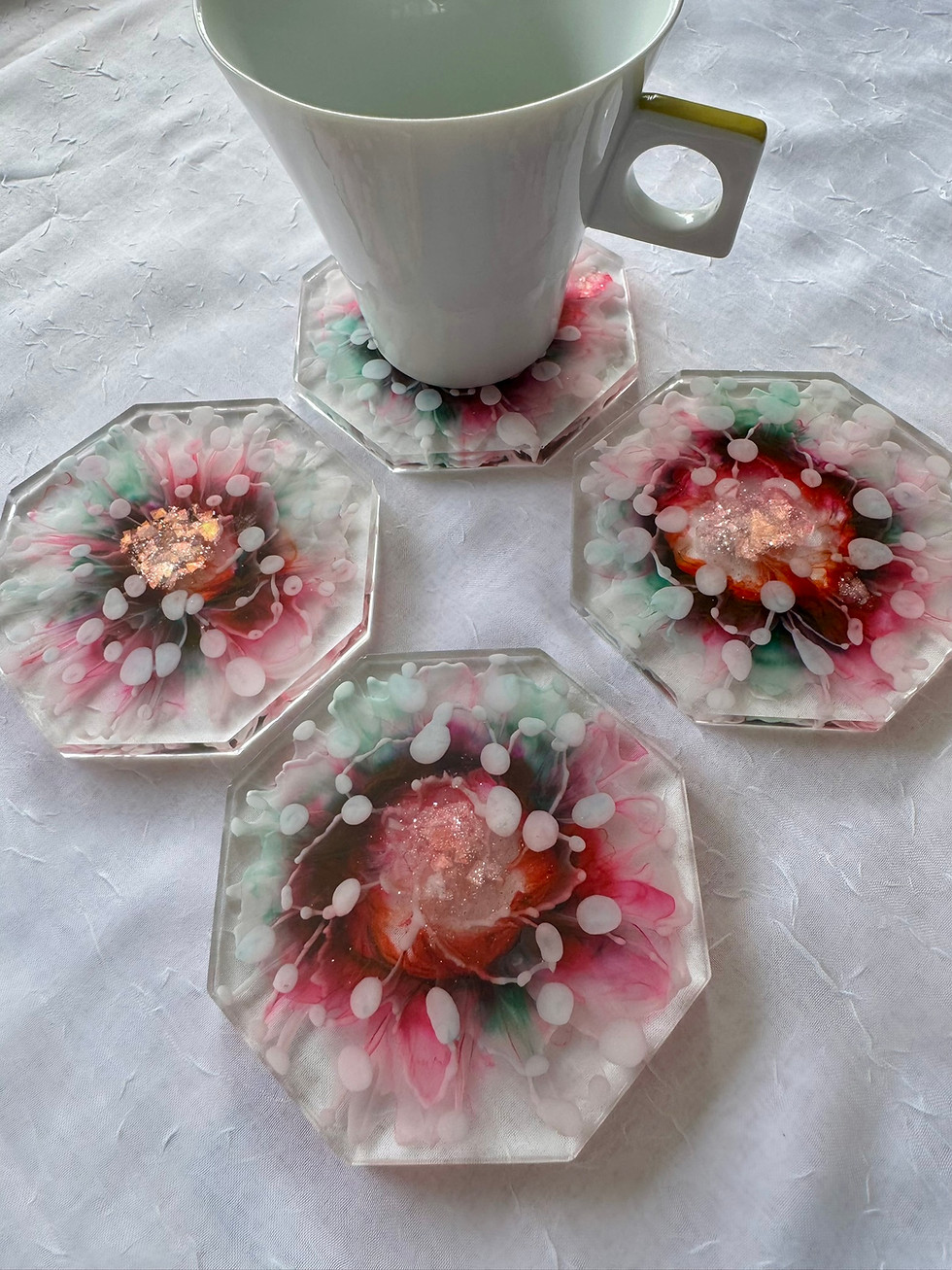 Thumbnail: Octagonal Coasters (Small / Set of 4)