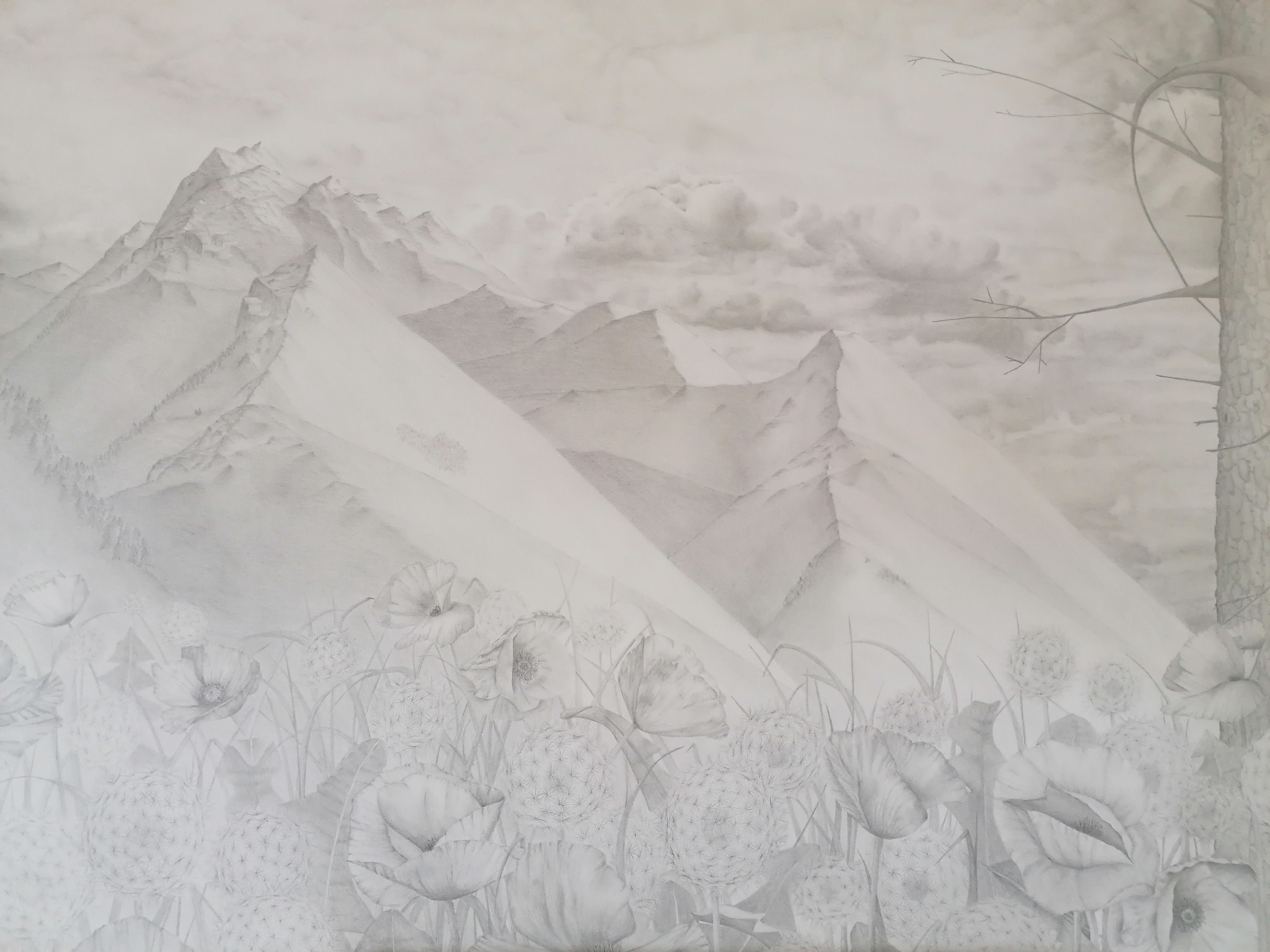 Berge und Blumen