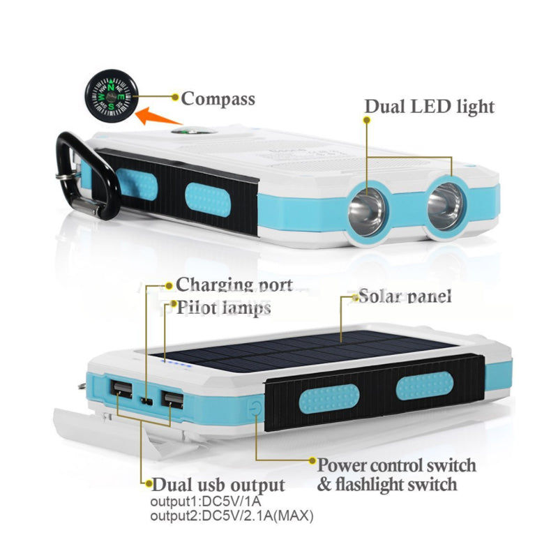 Thumbnail: Jumbo Capacity 20,000 mAh Waterproof Solar Power Bank