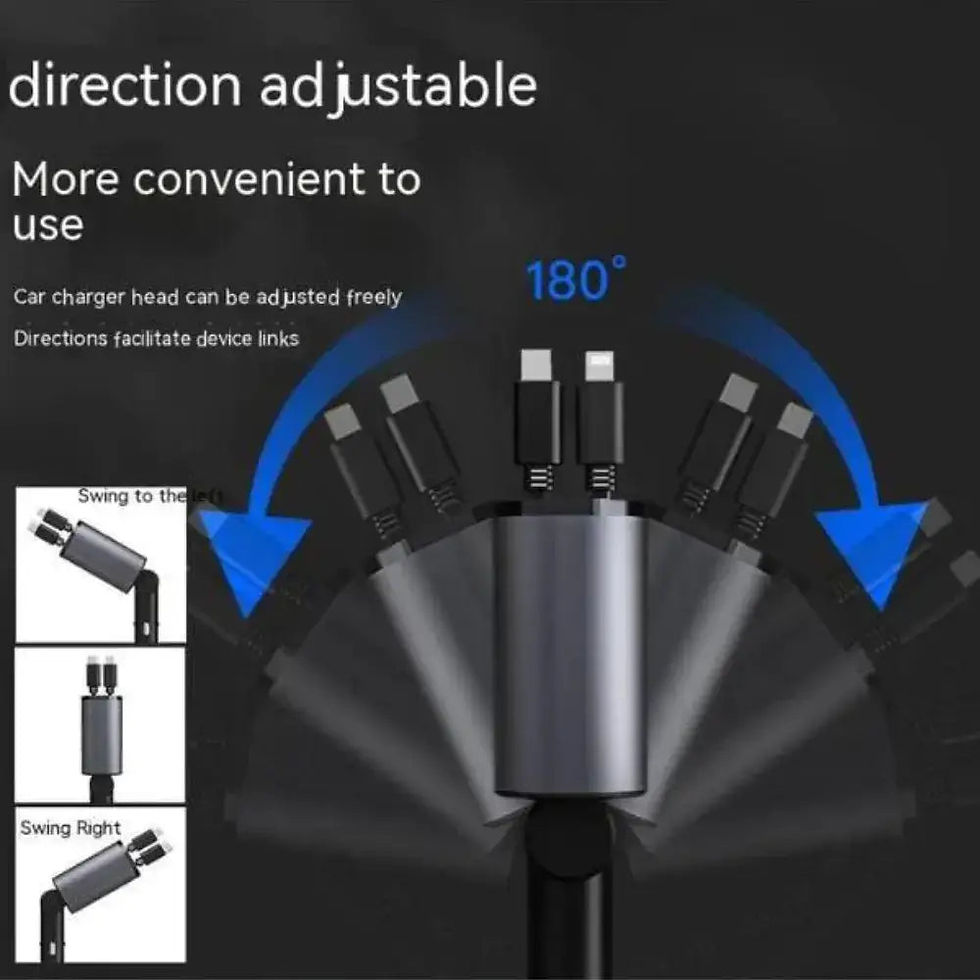 Thumbnail: FAST 100W Car Phone Charger Lighter USB And TYPE-C Adapter