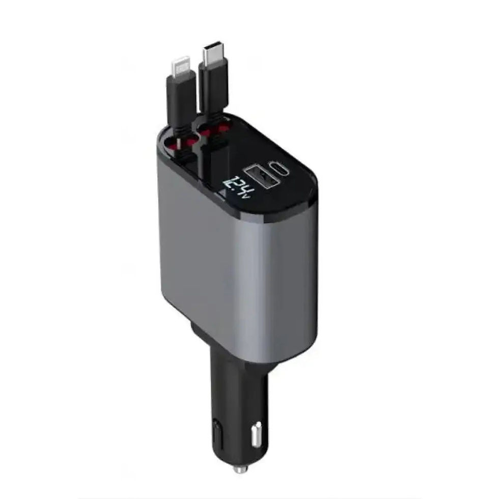 Thumbnail: FAST 100W Car Phone Charger Lighter USB And TYPE-C Adapter