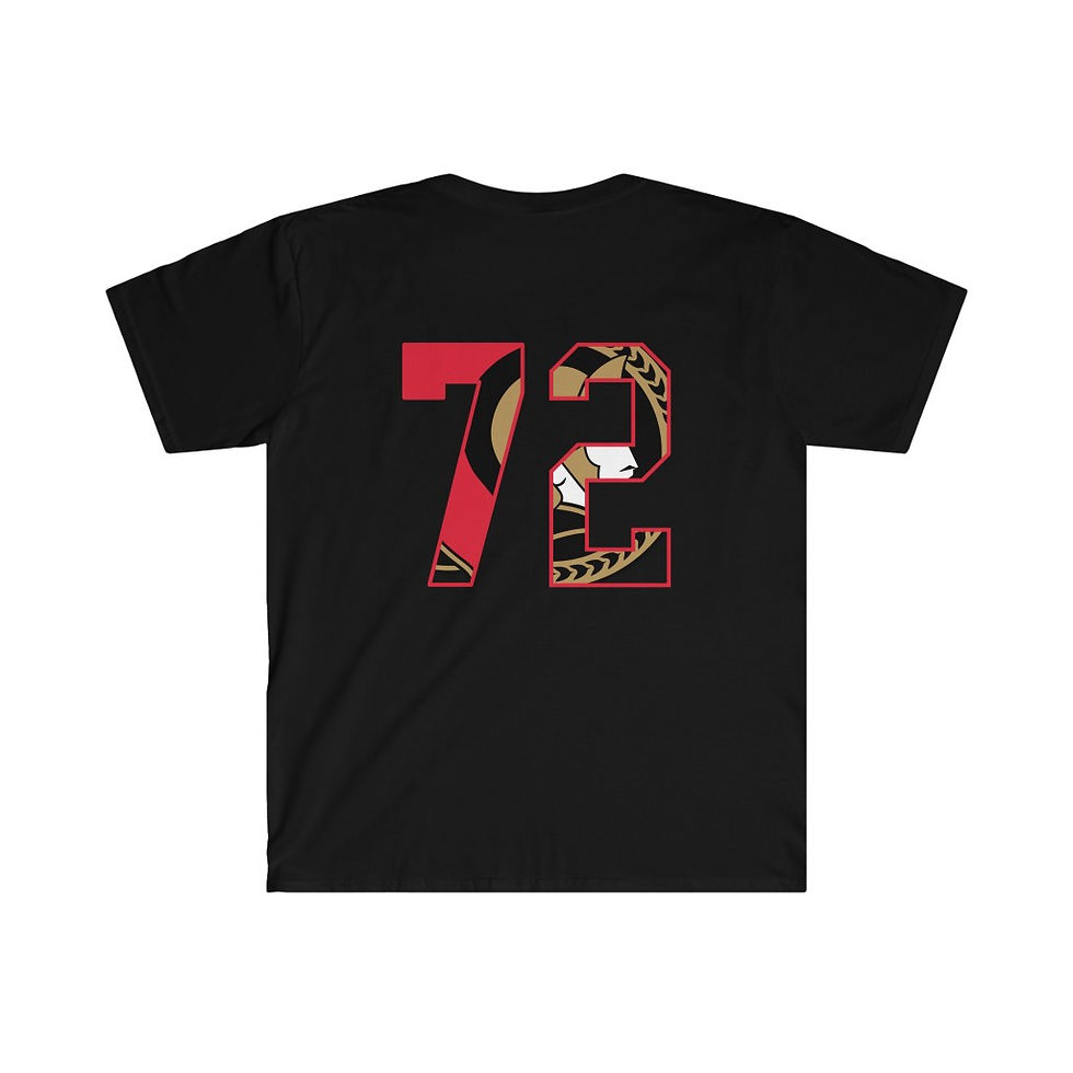 Thumbnail: T-Shirt - Ottawa - Number 72 - Red Border