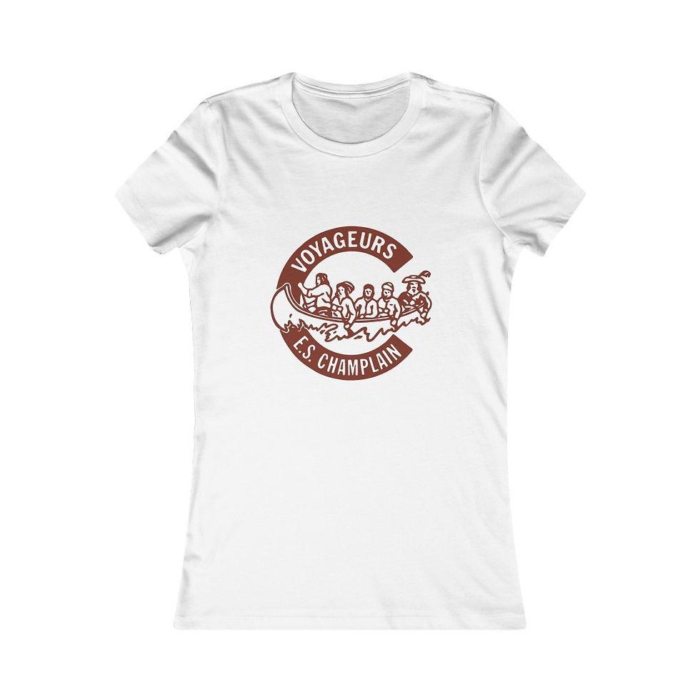 Thumbnail: Champlain Women's Favourite Tee - Burgundy Logo