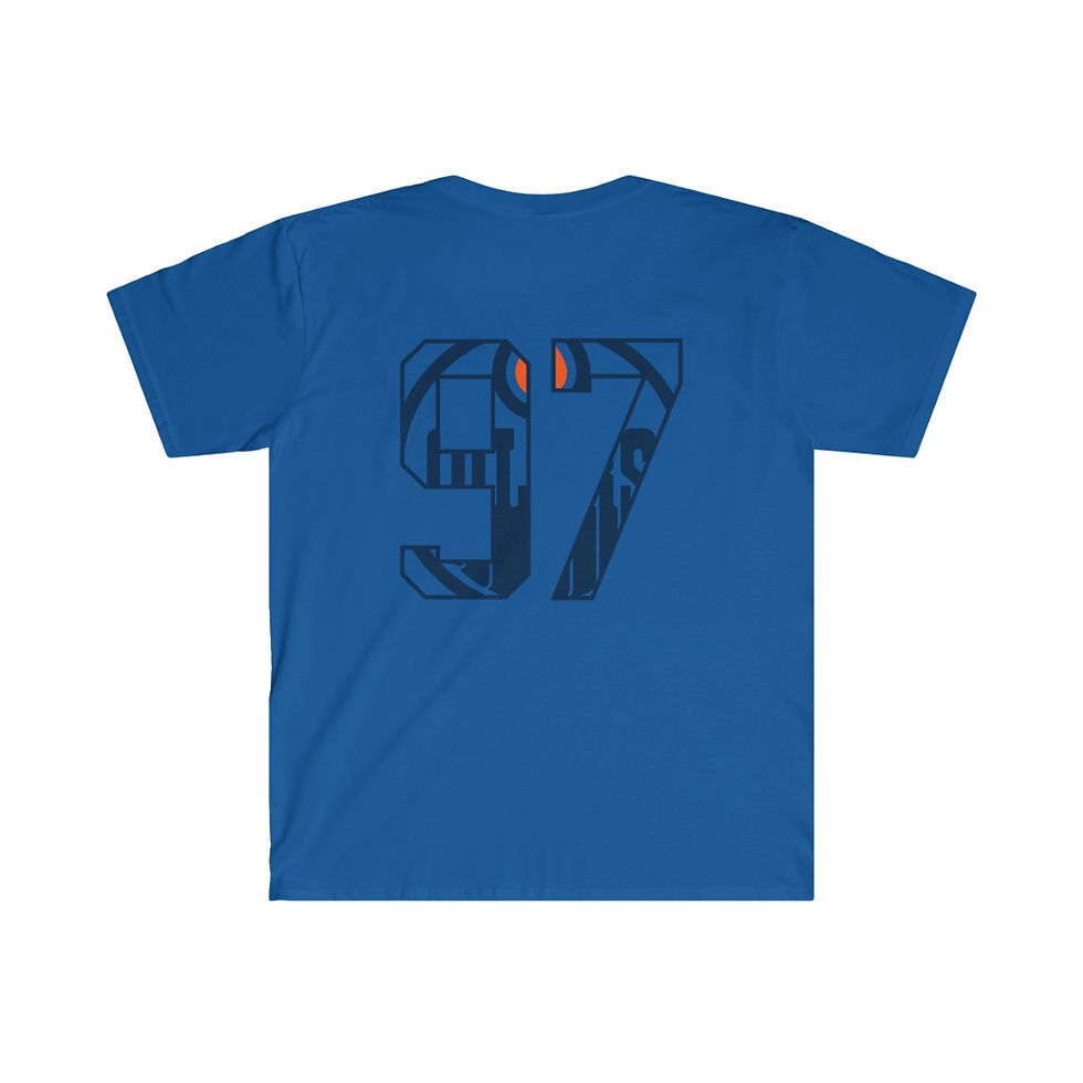 Thumbnail: T-Shirt - Edmonton - Number 97 - Blue Border