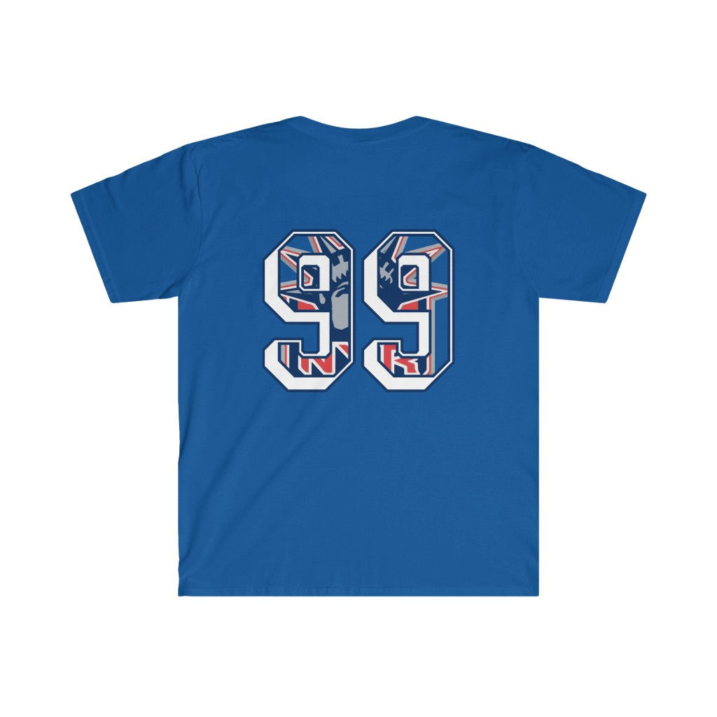 T-Shirt - NYC Liberty - Number 99 - Blue Border