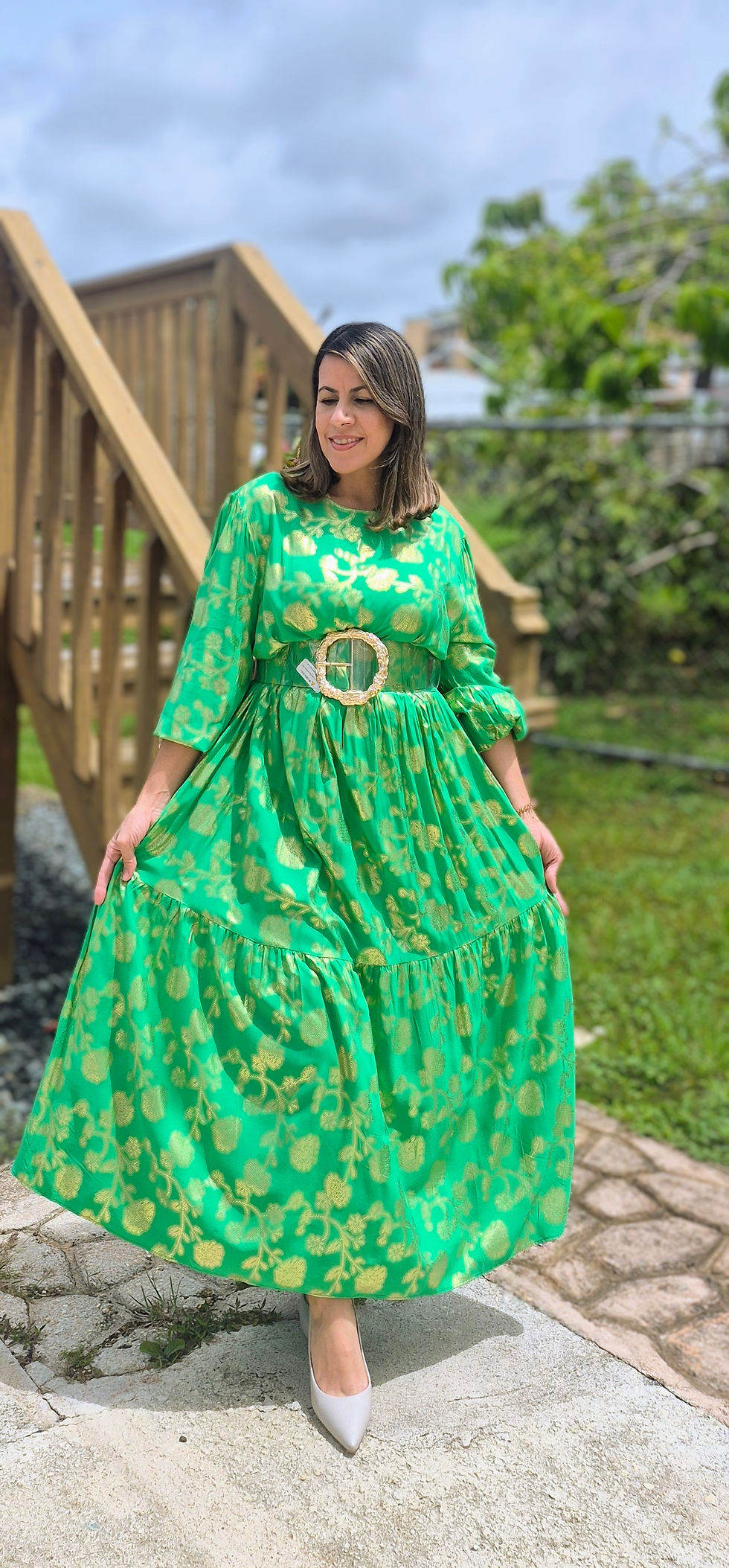 Elegant Green Maxi Dress